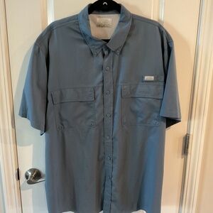 Ocean + Coast Short Sleeve Solid Fishing Shirt - XXL -  Style Grey